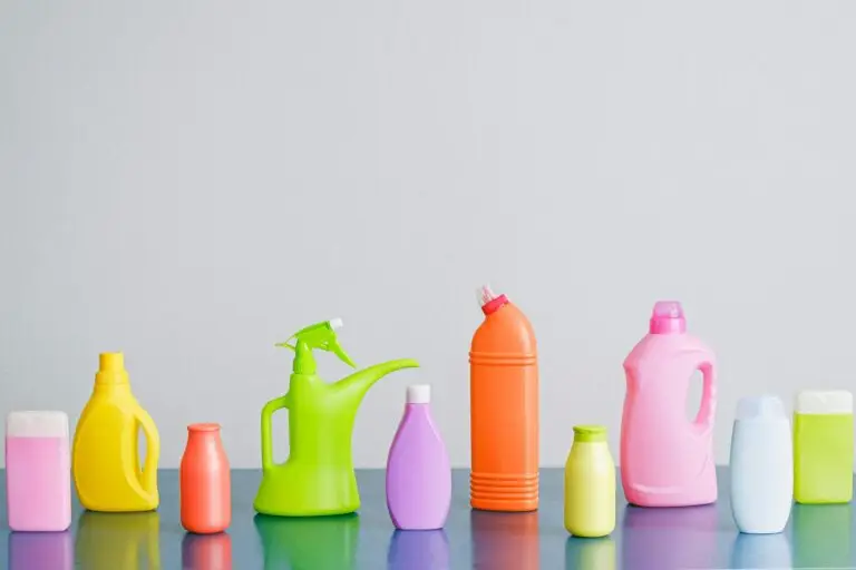 composition of detergents on table